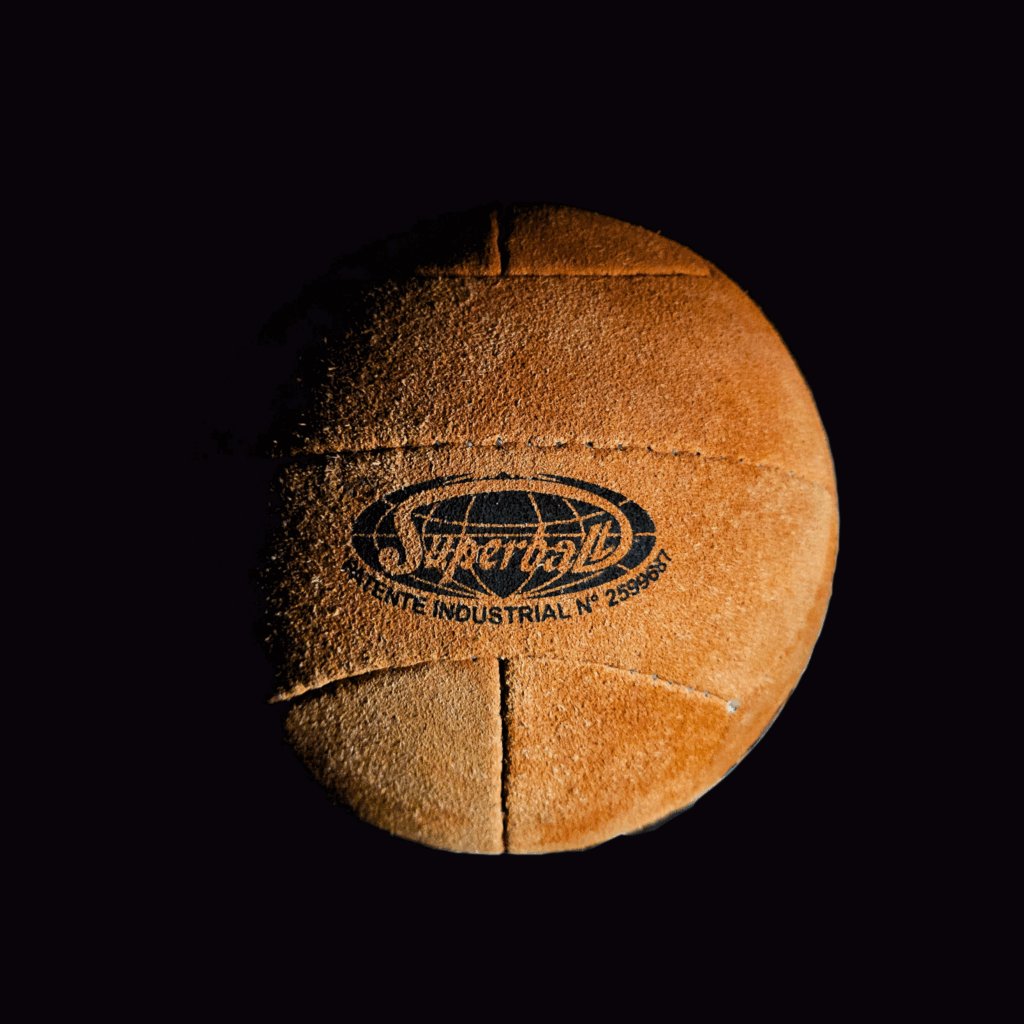 Pallone da calcio in cuoio con logo Superball